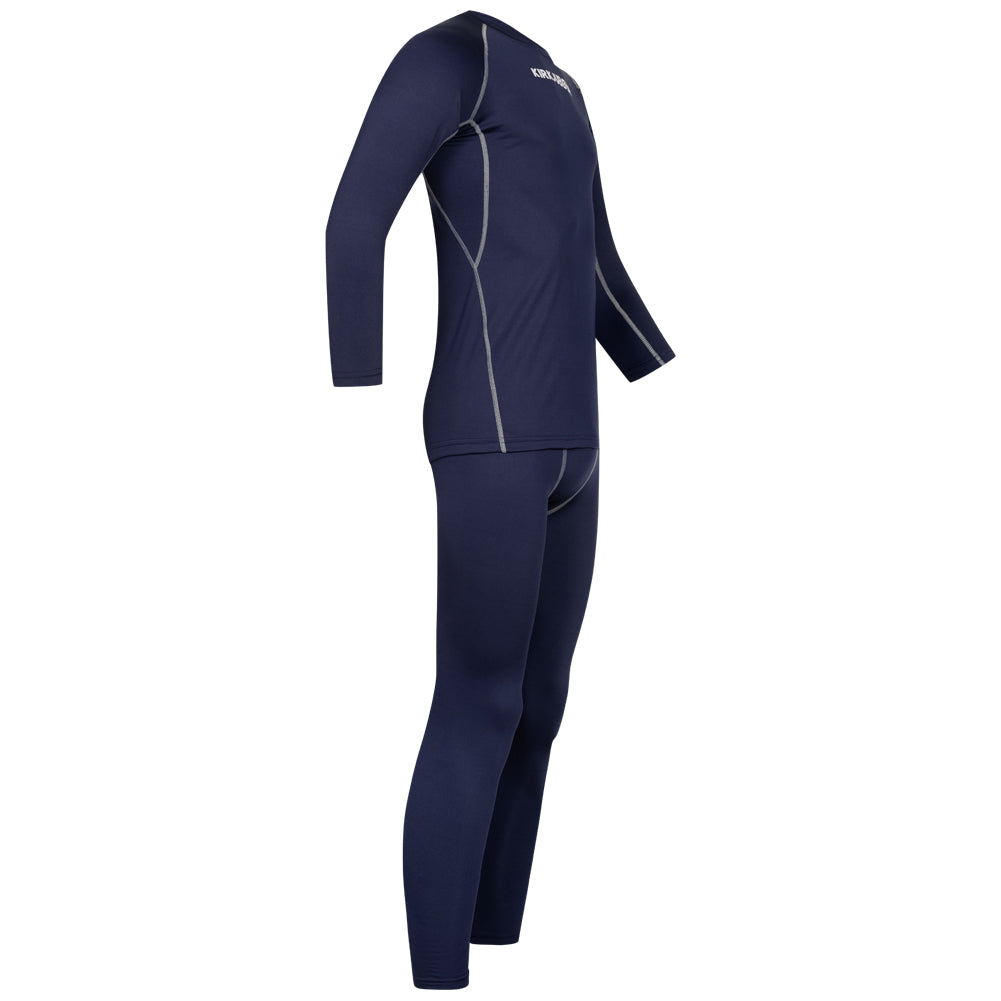 KIRKJUBØUR® "Hafjall" Herren Thermounterwäsche Set 2-tlg. blau