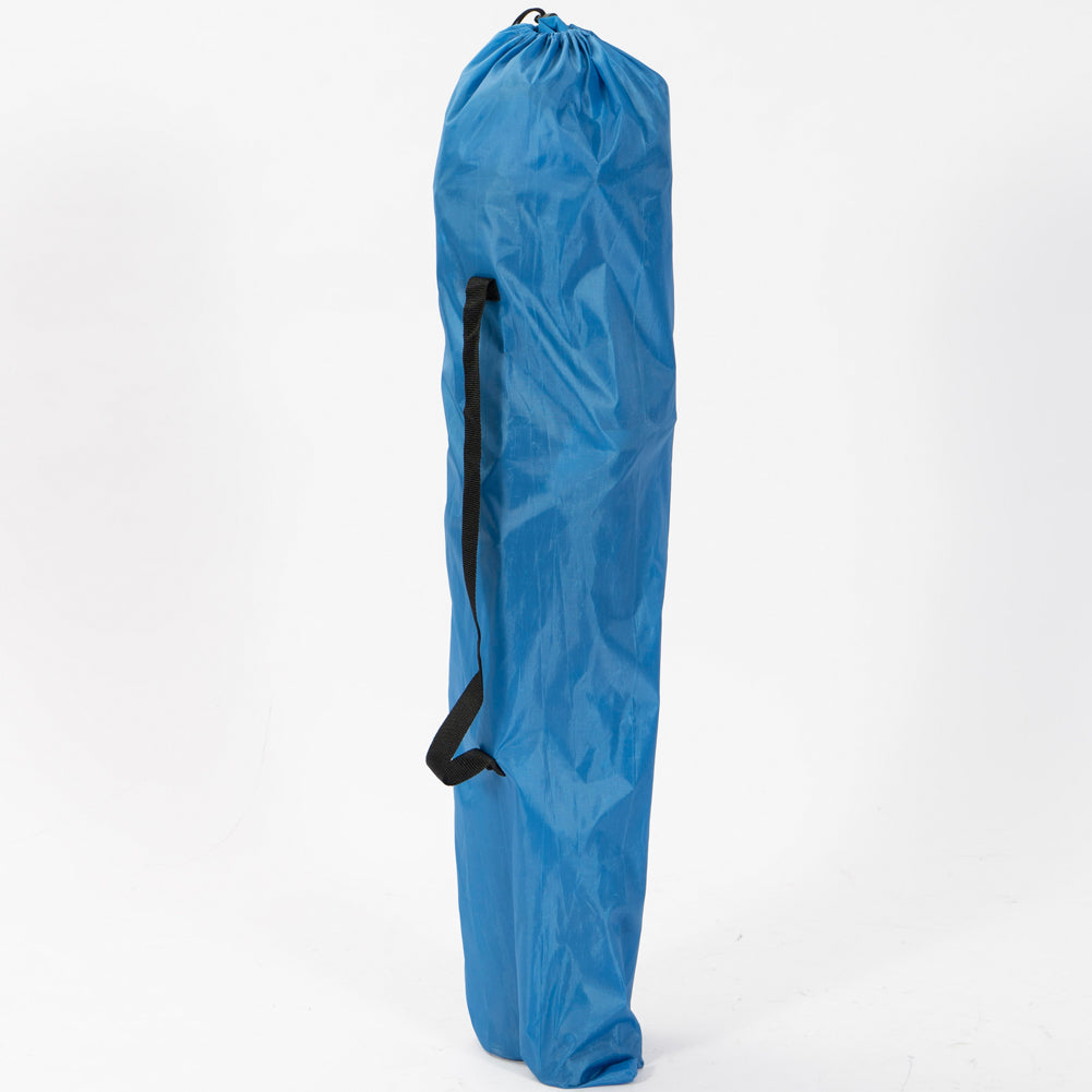 KIRKJUBØUR® "Asgard" gepolsterter Campingstuhl mit Fußteil blau