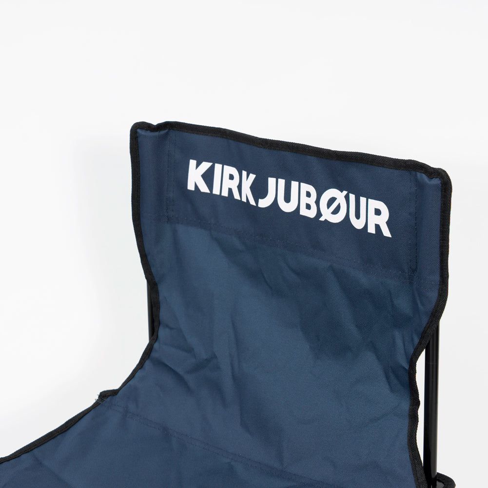 KIRKJUBØUR® "Stjärna" 5er-Set Campingstühle mit Tisch navy