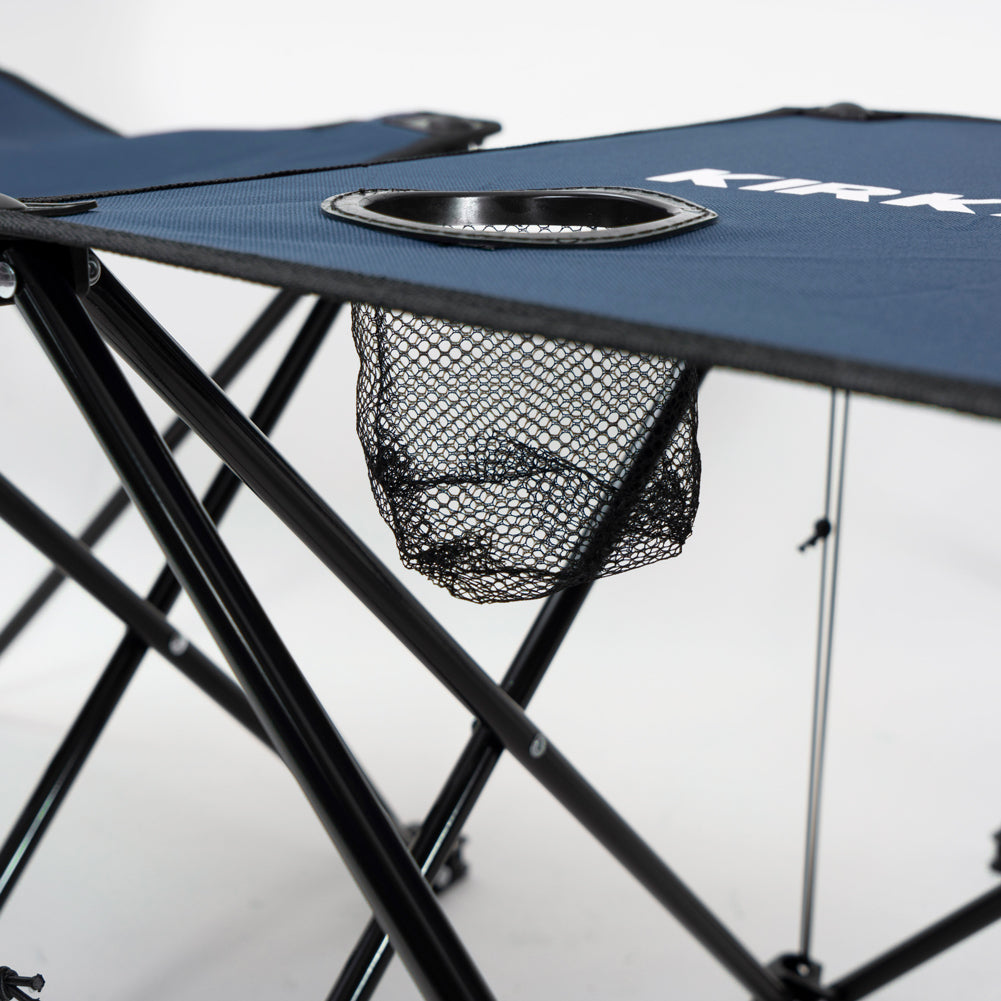 KIRKJUBØUR® "Stjärna" 5er-Set Campingstühle mit Tisch navy