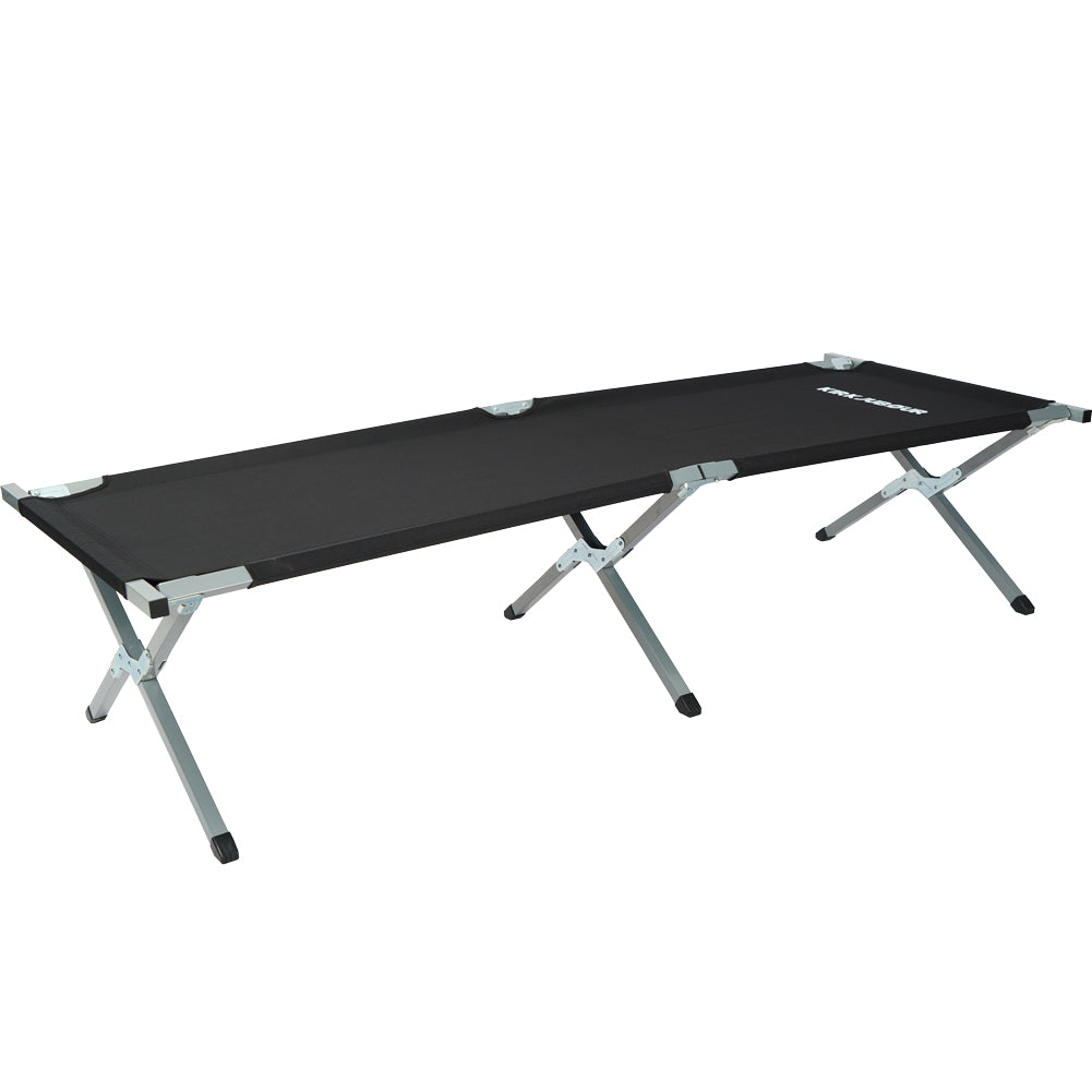KIRKJUBØUR® "Heimdall" faltbares Campingbett schwarz