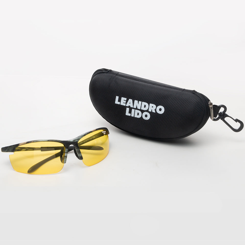 LEANDRO LIDO Power Sport Sonnenbrille camo/gelb