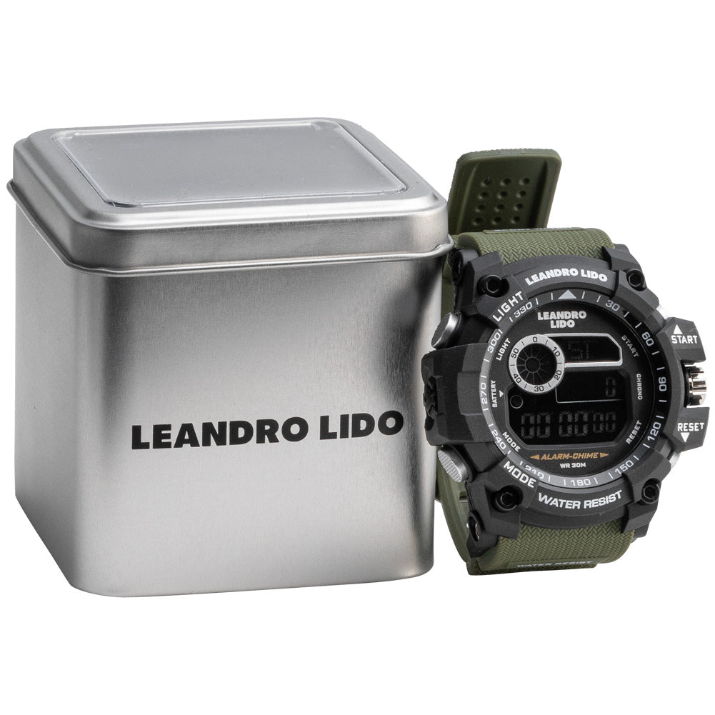 LEANDRO LIDO "Palermo" Unisex Sport Uhr dunkelgrün