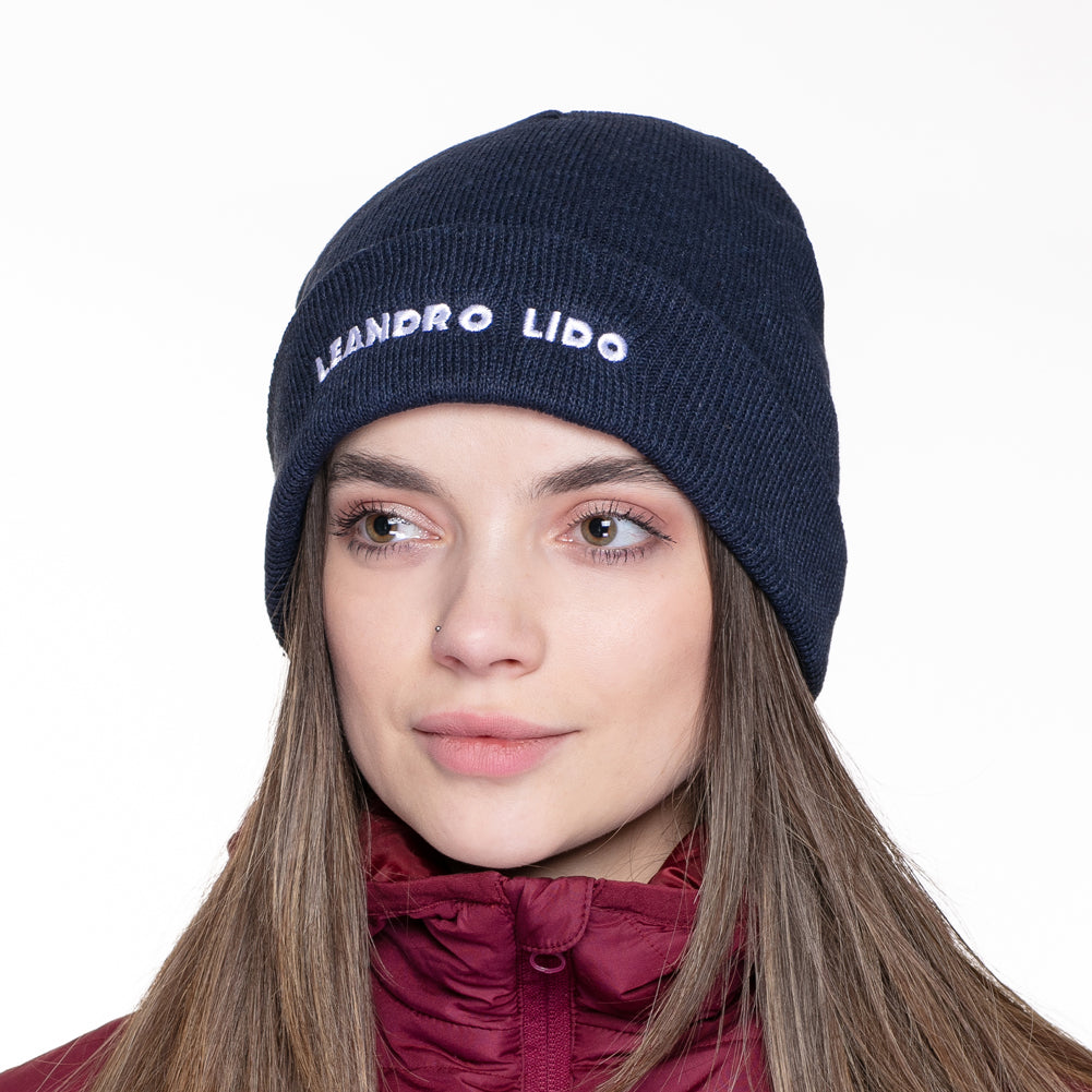 LEANDRO LIDO "Callata" Beanie Wintermütze navy