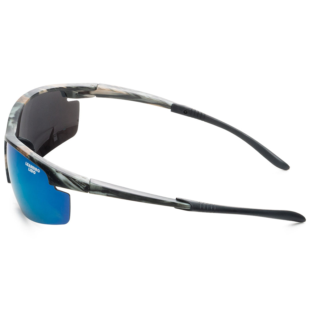 LEANDRO LIDO Power Sport Sonnenbrille camo/blau