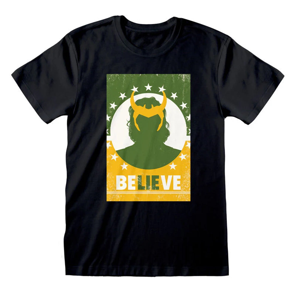 Loki Marvel Believe Herren T-Shirt LOK01972TSB