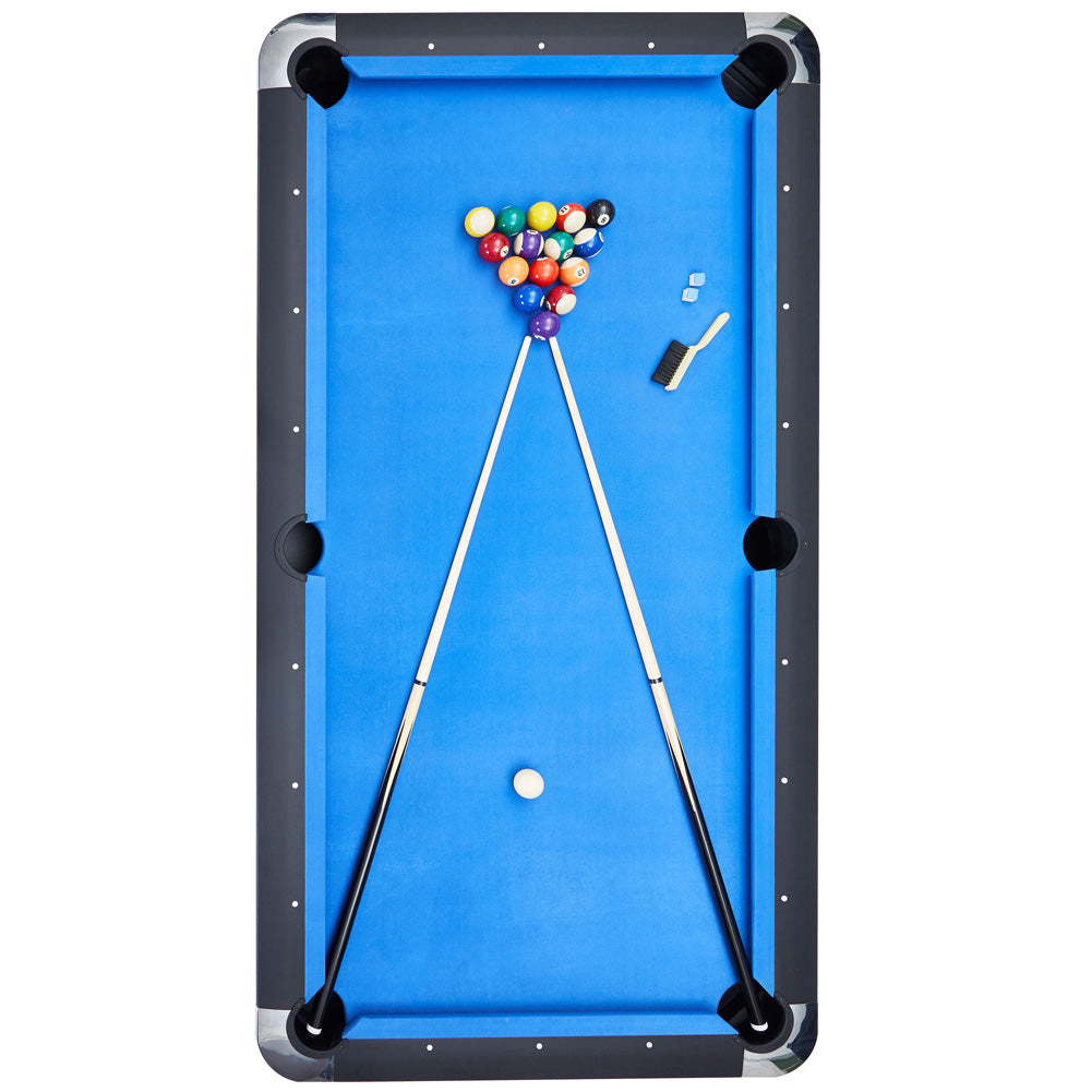 MUWO "Winner Gold" Billardtisch 214x112x81 cm schwarz blau
