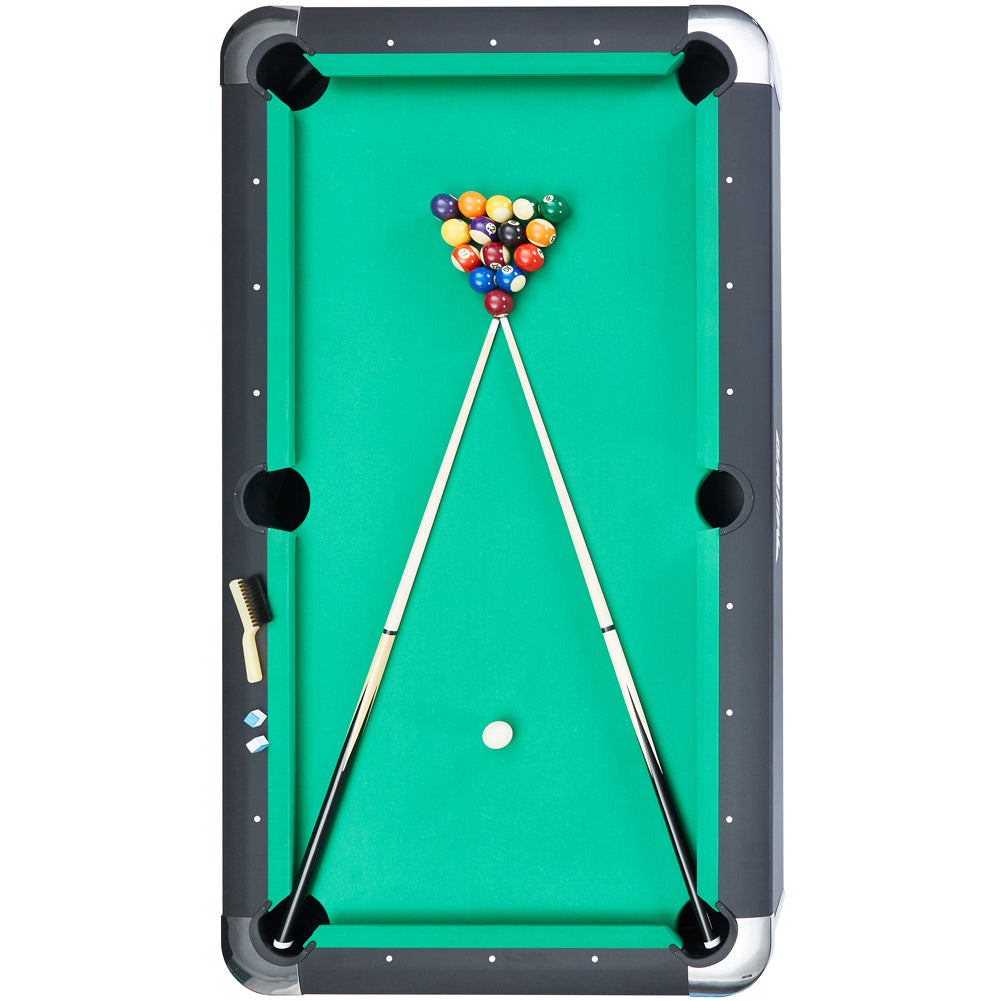 MUWO "Winner Pro" Billardtisch 183x102x81 cm schwarz grün