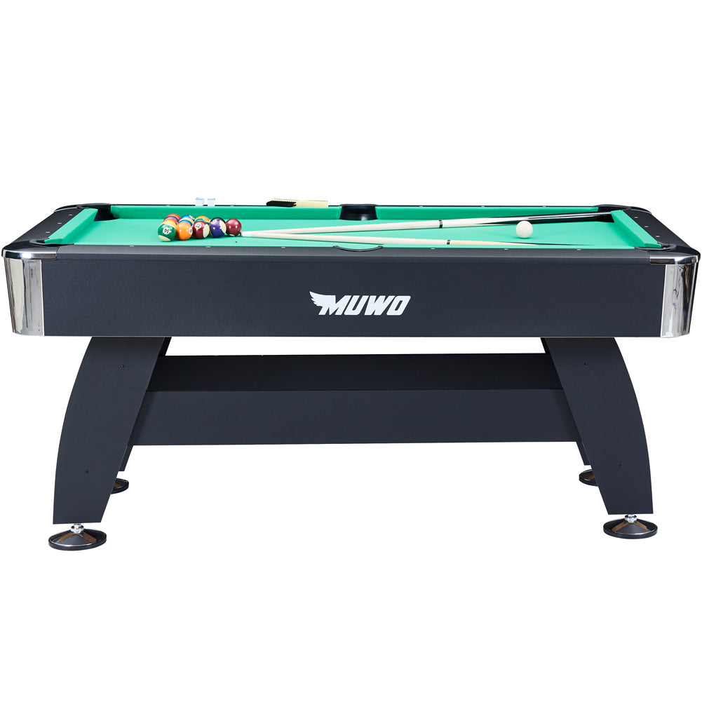 MUWO "Winner Pro" Billardtisch 183x102x81 cm schwarz grün