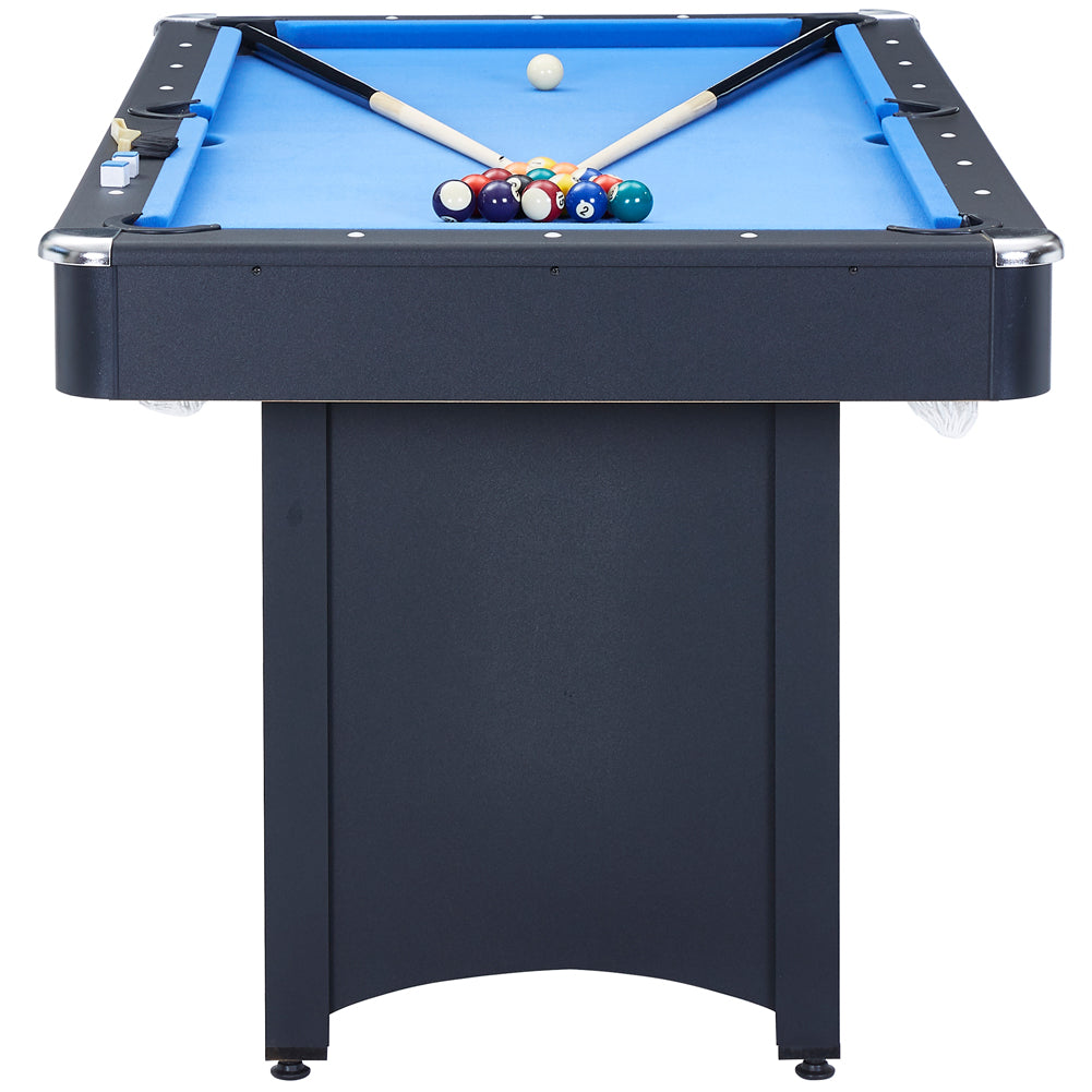 MUWO "Winner" Billardtisch 153x84x79 cm schwarz blau