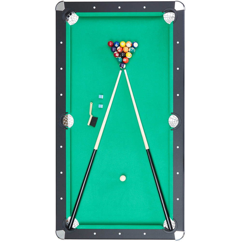 MUWO "Winner" Billardtisch 153x84x79 cm schwarz grün