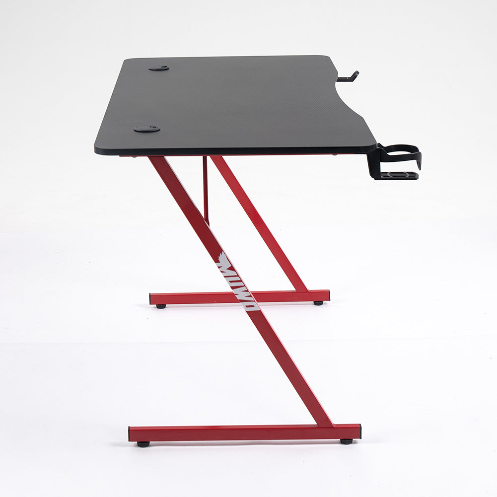 MUWO "Vision" E-Sports Gamingtisch schwarz/rot