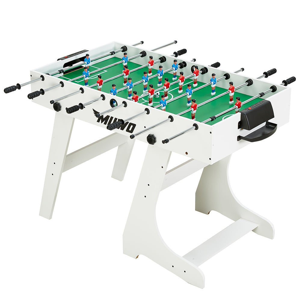 MUWO "Mondial" Indoor faltbarer Tischkicker weiß