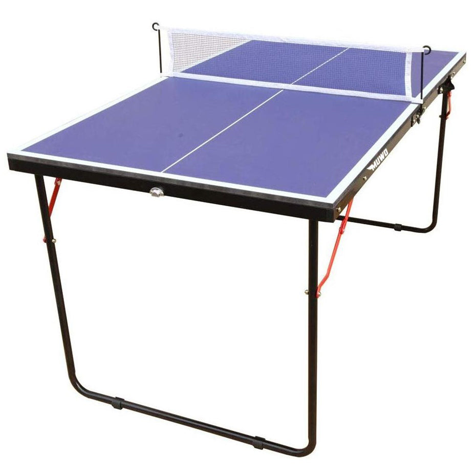 MUWO Indoor faltbare Mini Tischtennisplatte 137 x 76 cm blau