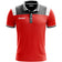 Zeus Vesuvio Herren Polo-Shirt rot grau – S
