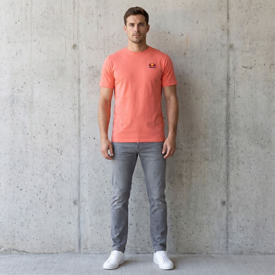 ellesse 3D Silicone Logo Herren T-Shirt SBL18978-709