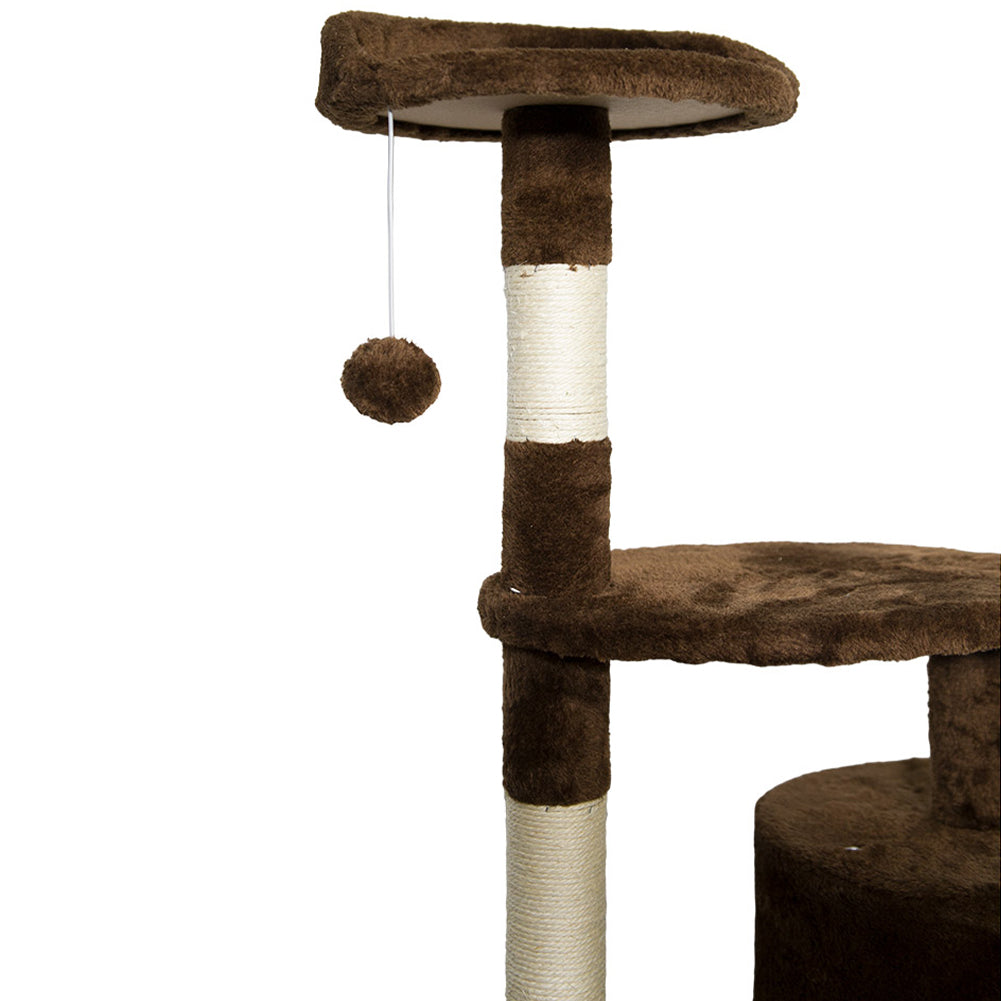 SPOCADO "Athletic" Kratzbaum für Katzen 112 x 40 x 40 cm braun