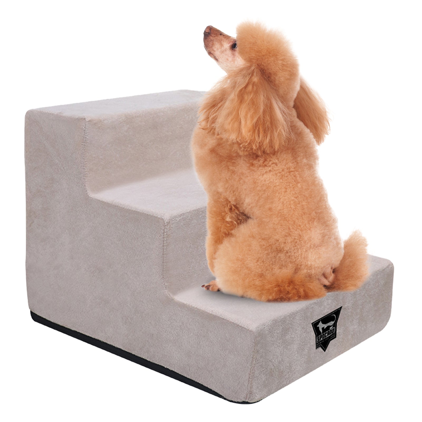 SPOCADO "Albion" Hundetreppe mit Plüschbezug 3-stufig beige