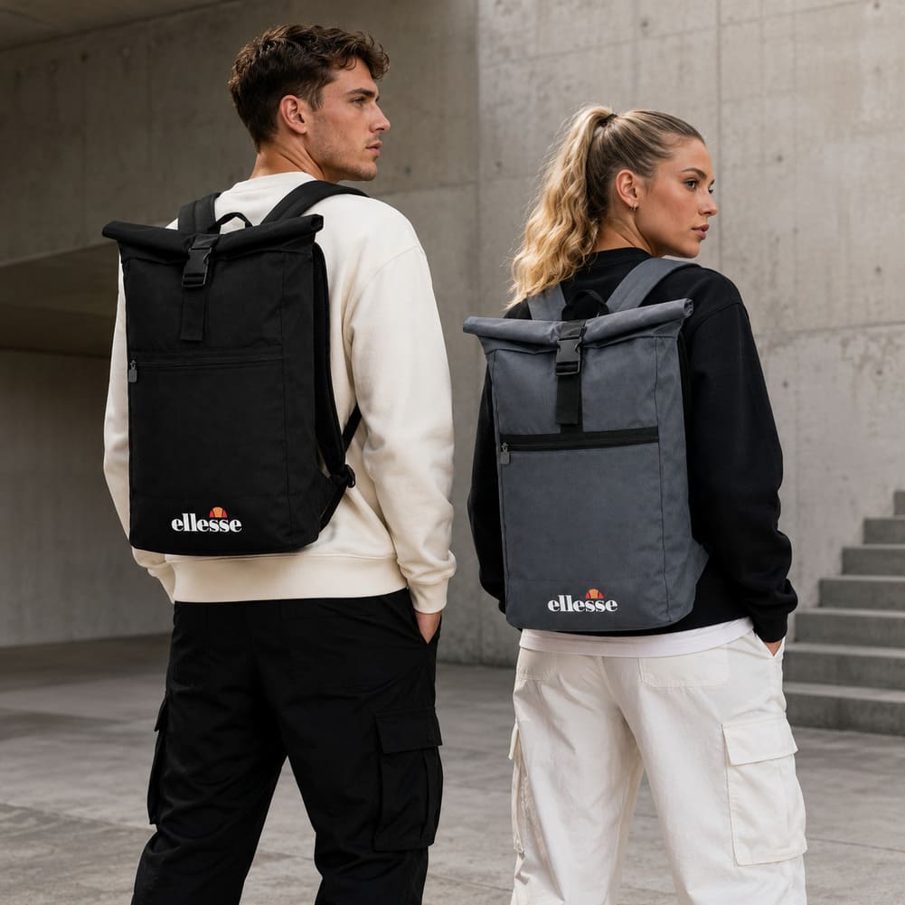 ellesse Venezia Roll-Top Unisex Rucksack 25 L SHBA4819-BLACK