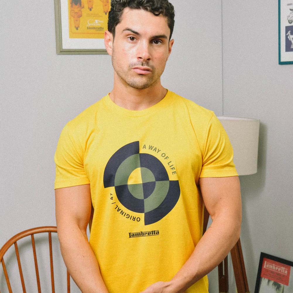 Lambretta Target Quadrant Tee Herren T-Shirt SS1509-GOLD