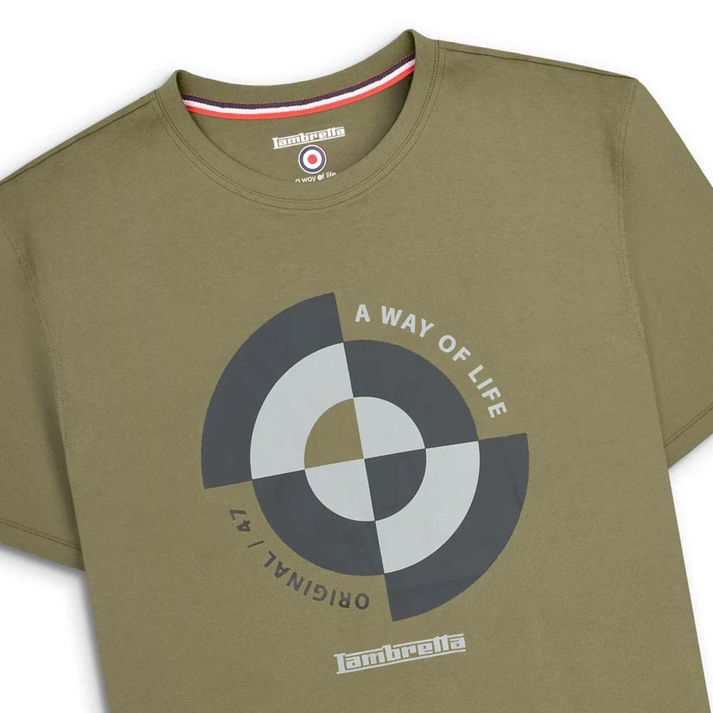Lambretta Target Quadrant Tee Herren T-Shirt SS1509-KHAKI