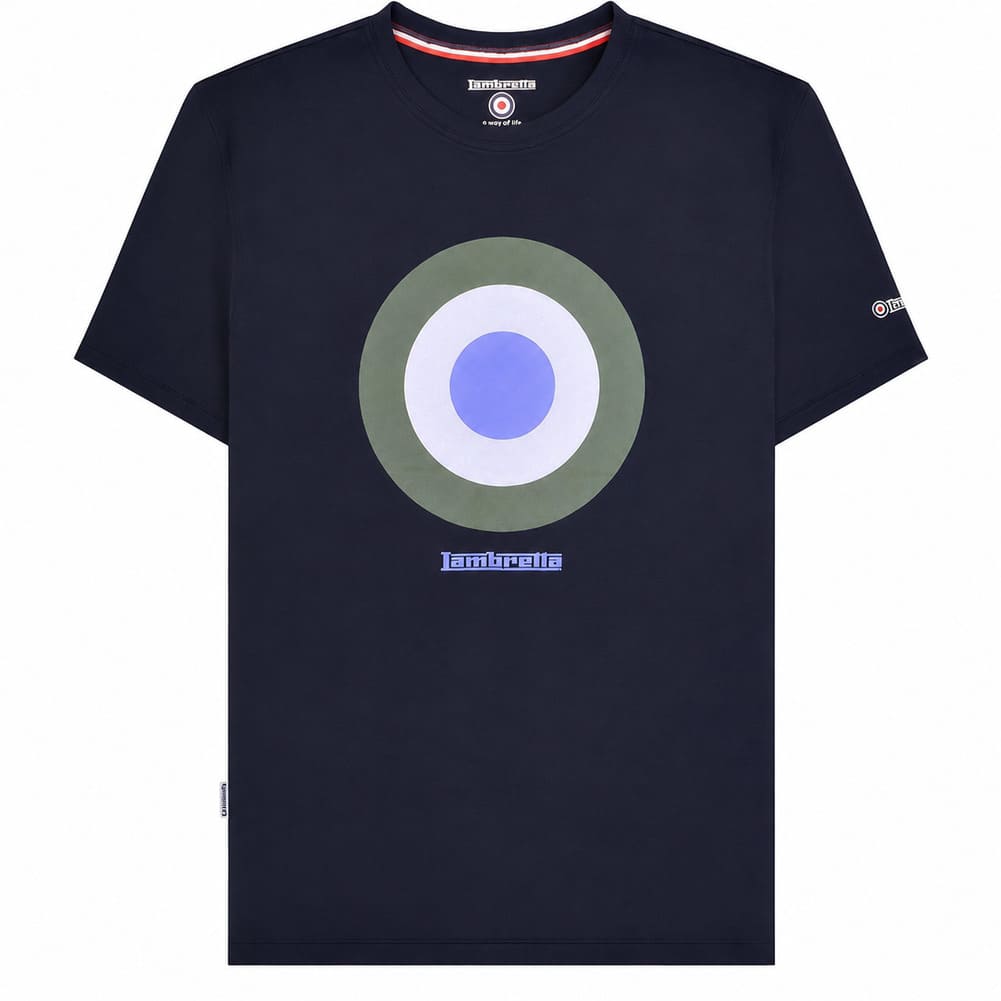 Lambretta Target Tee Herren T-Shirt SS3846-NAVY-BLUE-DOT