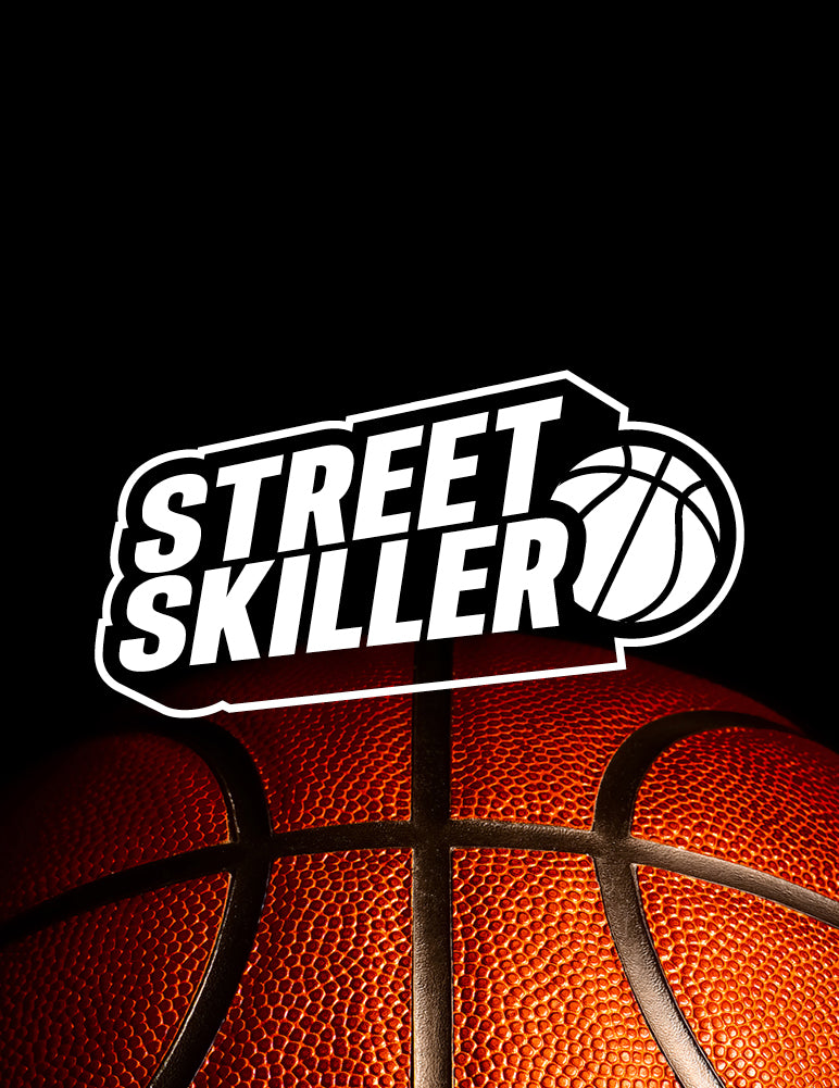 STREETSKILLER Basketballkorb mit Brett und Wandhalterung violett/gelb
