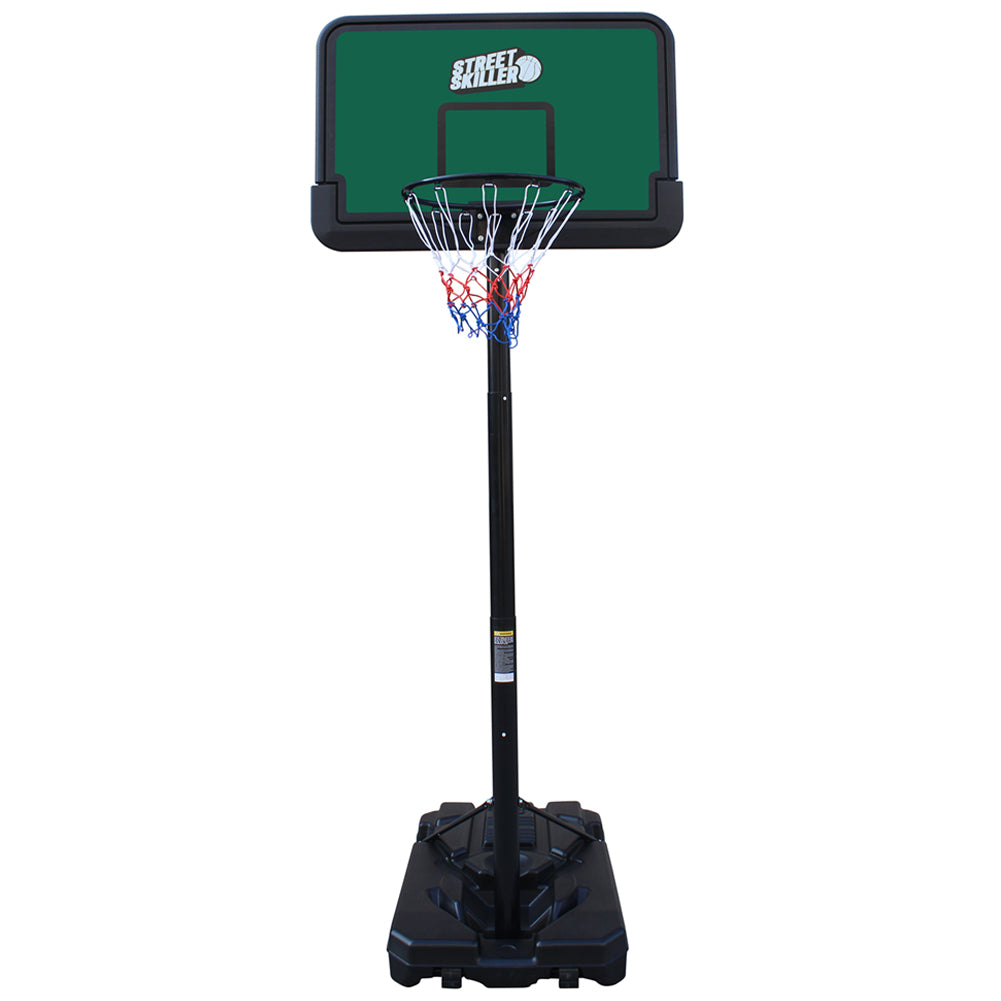 STREETSKILLER höhenverstellbarer Outdoor Basketballkorb 2,00 - 3,05 m grün/schwarz