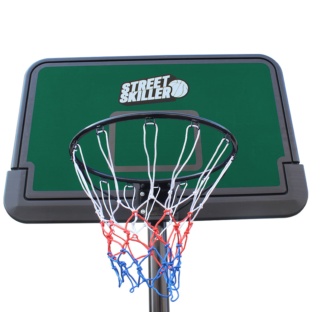 STREETSKILLER höhenverstellbarer Outdoor Basketballkorb 2,00 - 3,05 m grün/schwarz