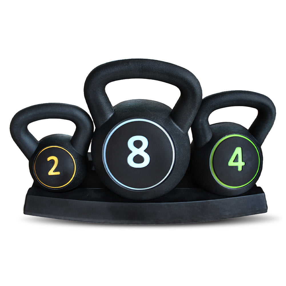 SPORTINATOR "Power" Kettlebell 2 kg 4 kg 8 kg 3er-Set