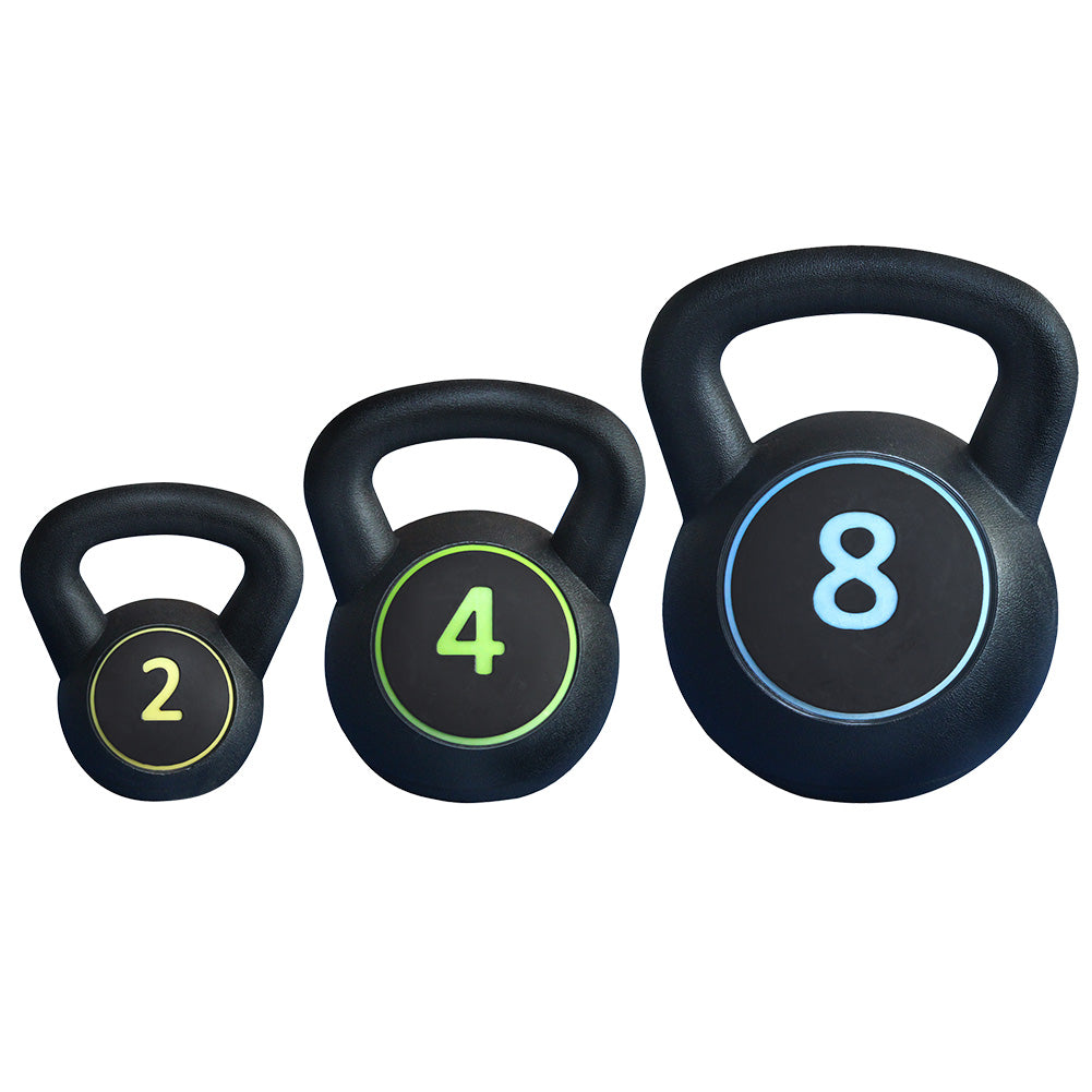 SPORTINATOR "Power" Kettlebell 2 kg 4 kg 8 kg 3er-Set
