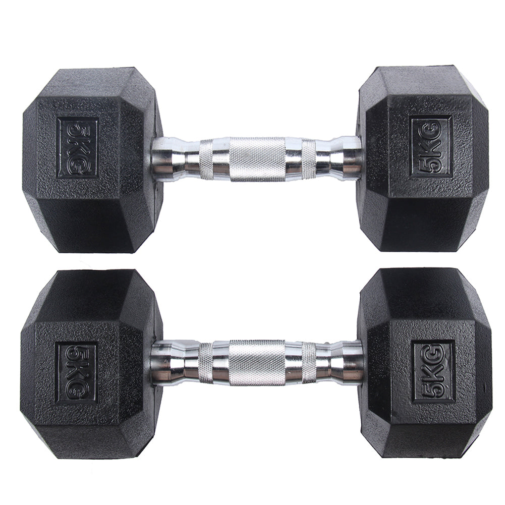 SPORTINATOR 5 kg Hexagon Hantel 2er-Set