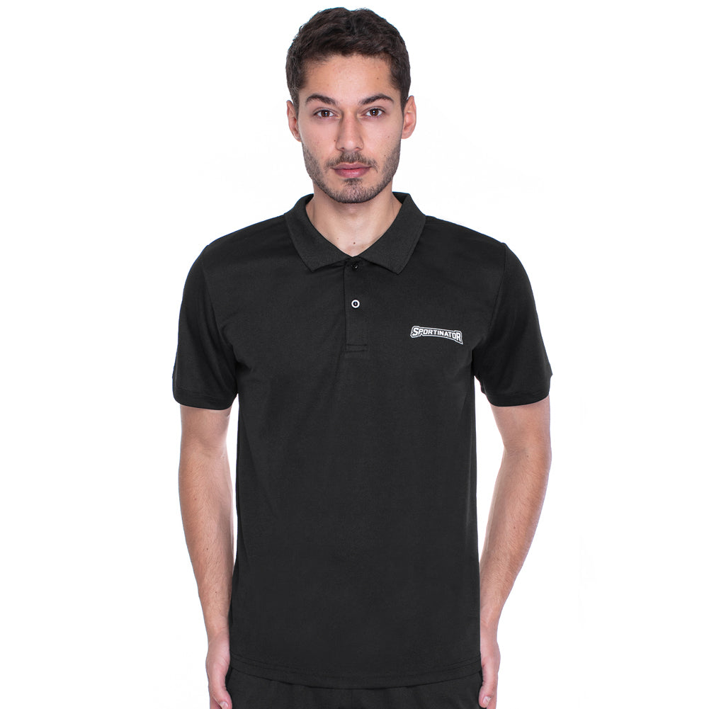 SPORTINATOR Essentials Herren Training Polo-Shirt schwarz